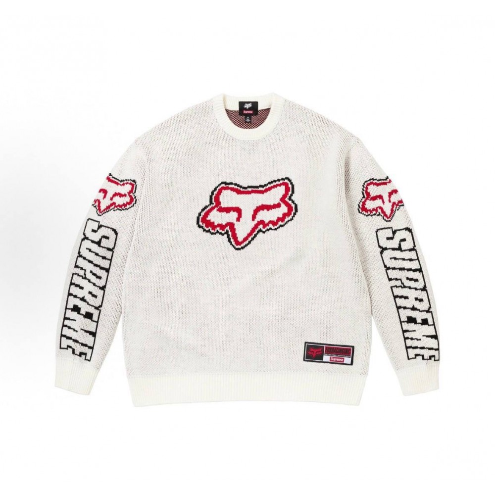 Свитер Supreme x Fox Racing "White"