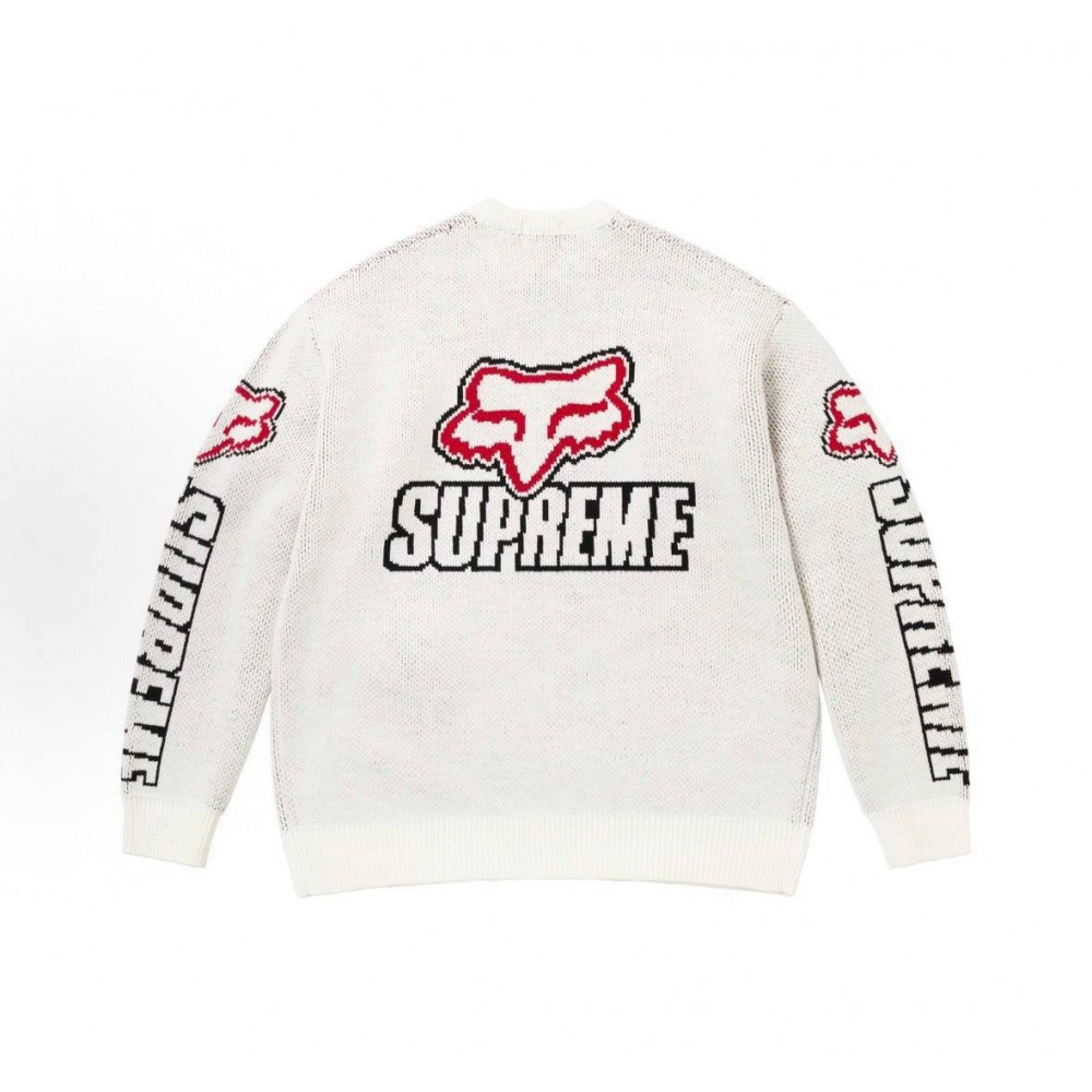 Свитер Supreme x Fox Racing "White"