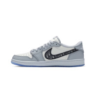 Air Jordan 1 Retro Low x Dior "White/Grey" Premium